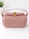Elegant Textured Leather-Look Top Handle Crossbody Handbag