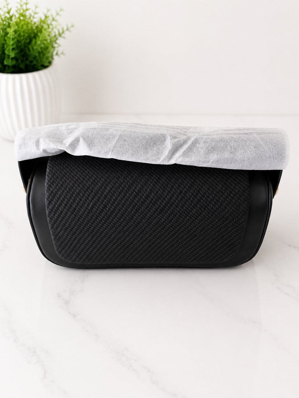 Elegant Textured Leather-Look Top Handle Crossbody Handbag