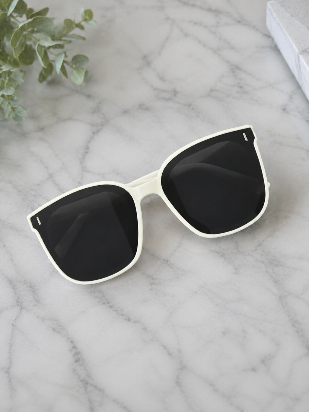 Oversized Square Sunglasses – UV Protection | Black & White