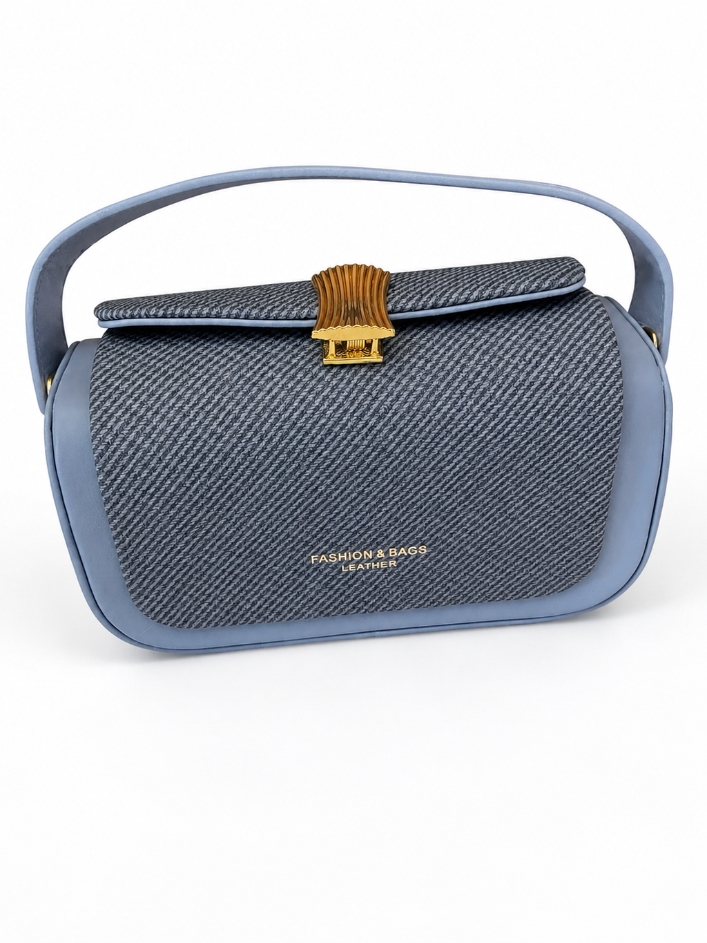 Elegant Textured Leather-Look Top Handle Crossbody Handbag