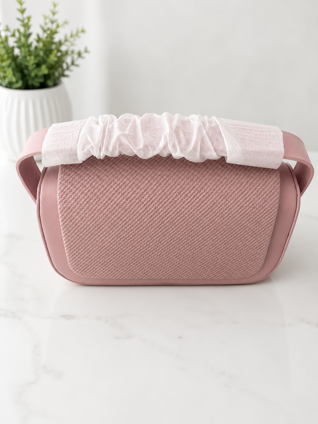 Elegant Textured Leather-Look Top Handle Crossbody Handbag