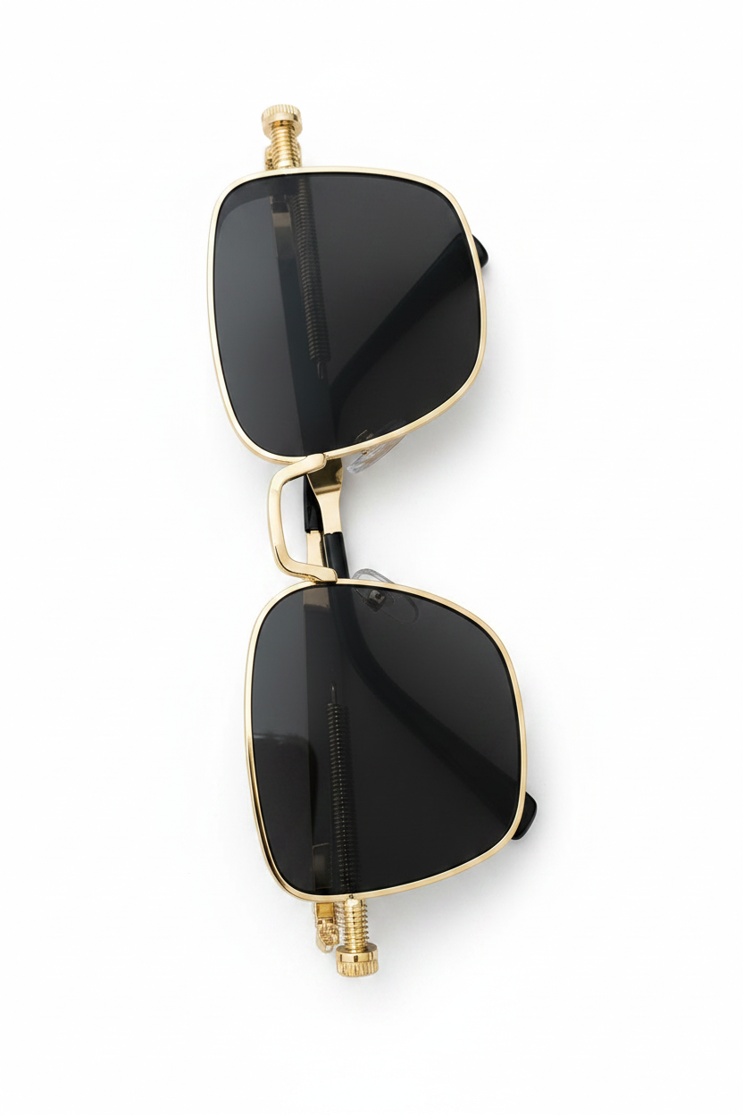 For your Shopify product, you can use this Alt Text:

Alt Text:

Gold square-frame sunglasses with black UV lenses on a white background. Stylish unisex eyewear suitable for everyday wear and fashion outfits.